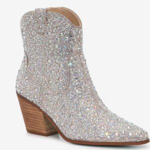 Betsey Johnson Emory Rhinestone Western Boot